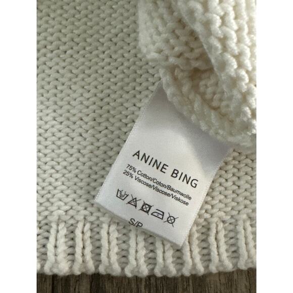 Anine Bing Women's White V-Neckline Sleeveless Knit Tank Top Size Small - Picture 6 of 8